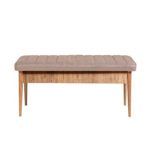 Bancă, Vella, Vina Bench, Cm, 100% PAL melaminat, Pinul Atlantic / Piatră