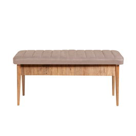 Bancă, Vella, Vina Bench, Cm, 100% PAL melaminat, Pinul Atlantic / Piatră