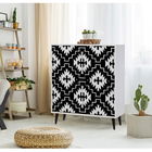 Dulap multifunctional, Vella, Swan, 95x111x36cm, 100% PAL melaminat, Alb / Negru