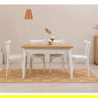 Set masa si scaune 5 piese, Vella, OLV-SA-TK9, 100% PAL melaminat, Alb