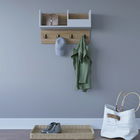 Raft de perete, Zena Home, Sameul, 72x44.6x23.8cm, 100% PAL melaminat, Stejar / Alb