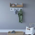 Raft de perete, Zena Home, Sameul, 72x44.6x23.8cm, 100% PAL melaminat, Alb / Stejar