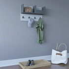 Raft de perete, Zena Home, Sameul, 72x44.6x23.8cm, 100% PAL melaminat, Alb / Antracit