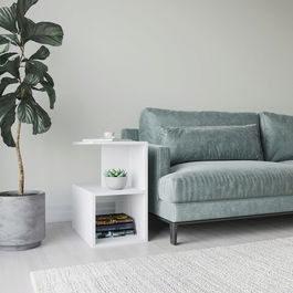 Masuta, Zena Home, Larmon, 36x64x60cm, 100% PAL melaminat, Alb
