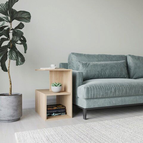 Masuta, Zena Home, Larmon, 36x64x60cm, 100% PAL melaminat, Stejar