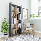 Corp biblioteca, Zena Home, Eden, 63.2x160x25cm, 100% PAL melaminat, Antracit / Stejar