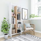 Corp biblioteca, Zena Home, Eden, 63.2x160x25cm, 100% PAL melaminat, Alb / Stejar