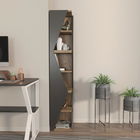 Corp biblioteca, Zena Home, Arrow, 31.8x165x31.8cm, 100% PAL melaminat, Negru / Nuc