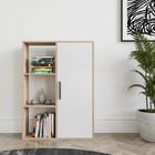 Corp biblioteca, Zena Home, Patrick, 90x123.6x25cm, 100% PAL melaminat, Stejar / Alb