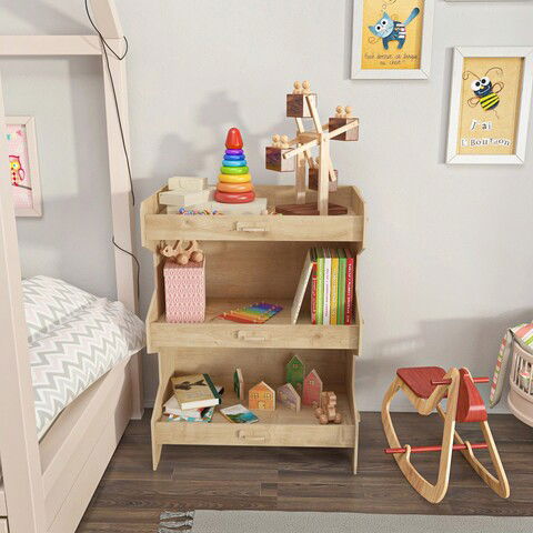 Corp biblioteca, Zena Home, Fesa, 65.6x80.5x34.3cm, 100% PAL melaminat, Stejar