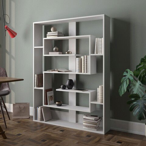 Corp biblioteca, Zena Home, Esteban, Cm, 100% PAL melaminat, Alb