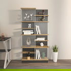 Corp biblioteca, Zena Home, Arya, 80x160x24.6cm, 100% PAL melaminat, Negru / Stejar