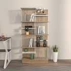 Corp biblioteca, Zena Home, Arya, 80x160x24.6cm, 100% PAL melaminat, Stejar / Alb