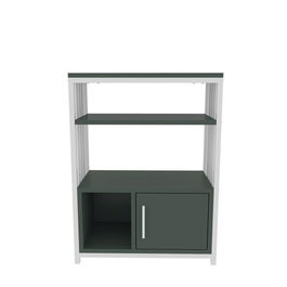 Corp biblioteca, Zena Home, Letos, 60x80x29.6cm, 100% PAL melaminat, Verde / Alb
