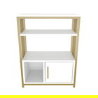 Corp biblioteca, Zena Home, Letos, 60x80x29.6cm, 100% PAL melaminat, Alb / Aur