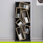 Corp biblioteca, Zena Home, Carmen, 63x153.6x24cm, 100% PAL melaminat, Negru / Stejar