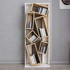 Corp biblioteca, Zena Home, Carmen, 63x153.6x24cm, 100% PAL melaminat, Alb / Stejar