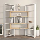 Corp biblioteca, Zena Home, Poyraz, 163.5x150x22cm, 100% PAL melaminat, Alb / Stejar