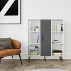 Corp biblioteca, Zena Home, Peoria, 120x123.6x25cm, 100% PAL melaminat, Alb / Antracit