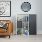 Corp biblioteca, Zena Home, Ridge, 120x123.6x25cm, 100% PAL melaminat, Alb / Antracit