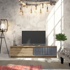 Comoda TV, Zena Home, Newyork, Cm, 100% PAL melaminat, Stejar / Antracit