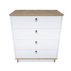 Dulap, Zena Home, Sahra, 72x83.1x42cm, 100% PAL melaminat, Alb / Stejar