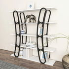 Corp biblioteca, Zena Home, Adar, 120x120x25cm, 100% PAL melaminat, Alb / Negru