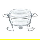 Chafing dish / Vas termorezistent cu incalzitor Saule, Ambition, 4 L, sticla