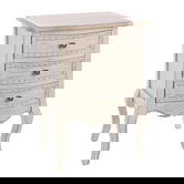 Noptiera cu 3 sertare, Clarisse, Bizzotto, 48x35x69 cm, lemn de paulownia