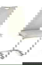 Scaun Kenneth, Bizzotto, 42 x 56 x 102 cm, otel/piele ecologica, gri ice