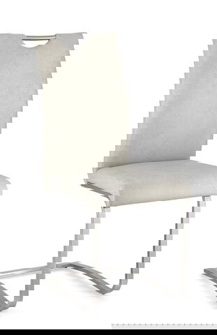 Scaun Kenneth, Bizzotto, 42 x 56 x 102 cm, otel/piele ecologica, gri ice