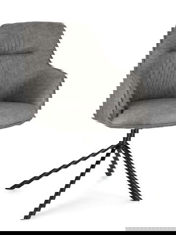 Scaun Grant, Bizzotto, 59 x 65 x 86 cm, otel/piele ecologica, gri
