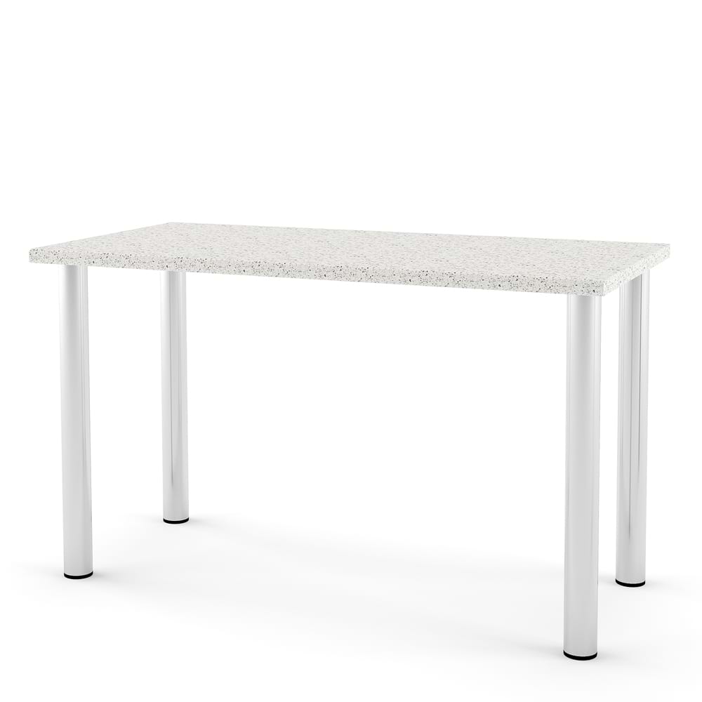Masa bucatarie DOMINO 122x60, picioare metalice rotunde Inox, blat termic 3 Mozaic F39