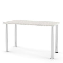 Masa bucatarie DOMINO 122x60, picioare metalice rotunde Inox, blat termic 3 Mozaic F39