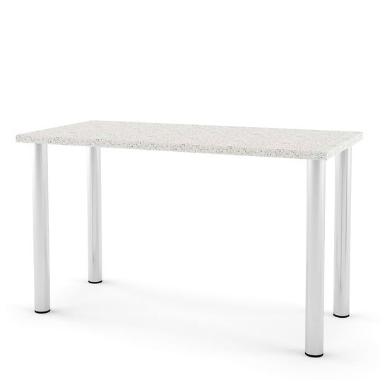 Masa bucatarie DOMINO 122x60, picioare metalice rotunde Inox, blat termic 3 Mozaic F39
