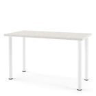 Masa bucatarie DOMINO 122x60, picioare metalice rotunde Albe, blat termic 3 Mozaic F39