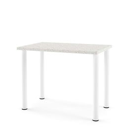 Masa bucatarie DOMINO 92x60, picioare metalice rotunde Albe, blat termic 3 Mozaic F39