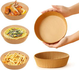 Set de 50 garnituri pentru friteuza VEIYI, hartie, natur, 20 x 16 x 4,5 cm