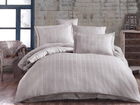 Lenjerie de pat dubla King, 3 piese, 220x240 cm, 100% bumbac satinat, Hobby, Ekose, gri piatra
