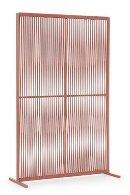 Paravan despartitor pentru gradina/terasa Paxson, Bizzotto, 120 x 30 x 180 cm, aluminiu/tesatura olefin, maro sierra