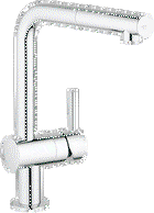 Baterie bucatarie Grohe Minta cu dus extractibil