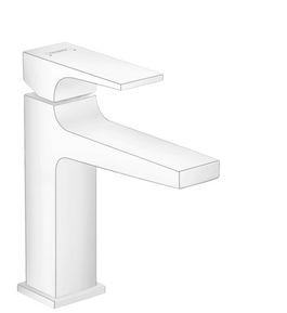 Baterie lavoar Hansgrohe Metropol 110 ventil push-open alb mat