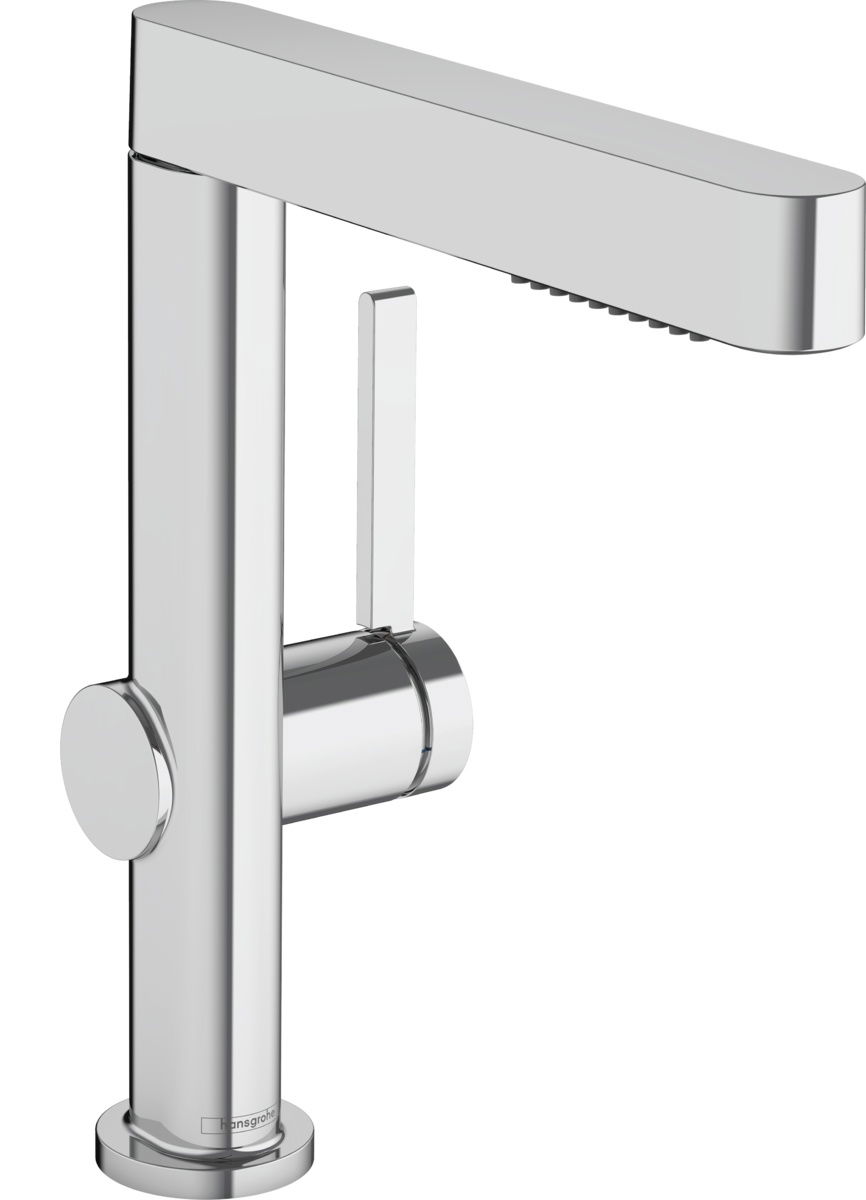 Baterie lavoar Hansgroghe Finoris 230 cu dus extractibil 2 tipuri de jet ventil push-open crom