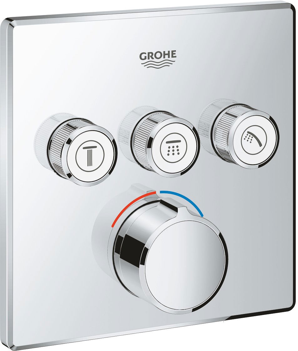 Baterie cada - dus Grohe SmartControl cu 3 functii montaj incastrat necesita corp ingropat crom
