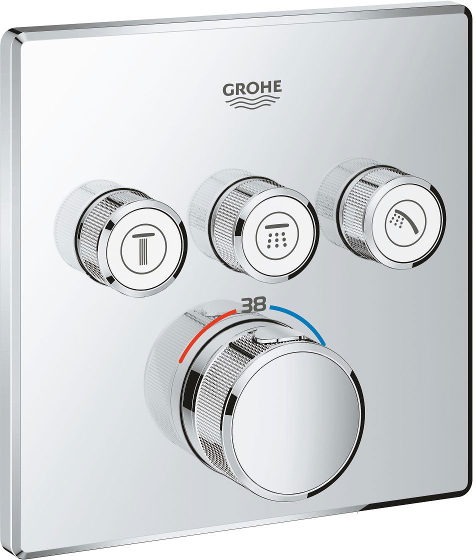 Baterie cada - dus termostatata Grohe Grohtherm SmartControl cu montaj incastrat necesita corp ingropat crom