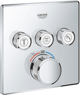 Baterie cada - dus termostatata Grohe Grohtherm SmartControl cu montaj incastrat necesita corp ingropat crom
