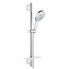 Set de dus Grohe Rainshower SmartActive 130 cu para de dus 3 jeturi furtun 175cm bara de dus 60cm si savoniera crom