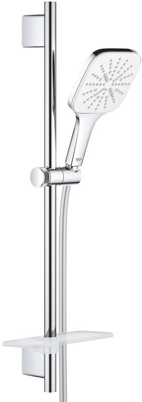 Set de dus Grohe Vitalio SmartActive 130 Cube para de dus 3 jeturi furtun 175cm bara de dus 60cm savoniera crom