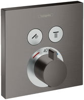 Baterie cada - dus termostatata Hansgrohe ShowerSelect cu montaj incastrat necesita corp ingropat negru periat
