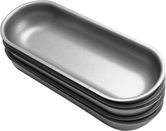 Set de 5 tavi pentru copt paine CUSFSRA, oval, otel carbon, argintiu, 19 x 7 x 2,5 cm